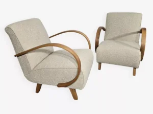 Para foteli  proj. J. Halabala, lata 60, Czechosłowacja 