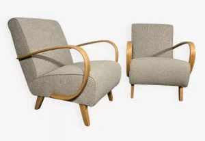 Para foteli  proj. J. Halabala, lata 60, Czechosłowacja 