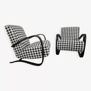 Para foteli H-269, proj. J. Halabala dla UP Závody, 1930r. Czechosłowacja