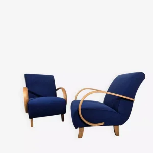 Para foteli  proj. J. Halabala, lata 60, Czechosłowacja