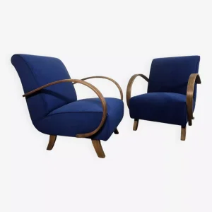 Para foteli  proj. J. Halabala, lata 60, Czechosłowacja